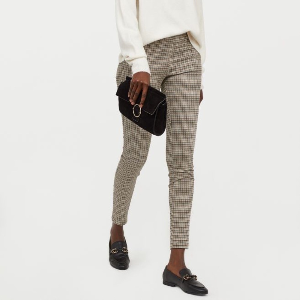 houndstooth pull on pants/leggings